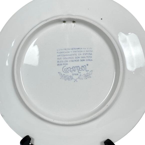 Ceramar Hand Painted Vintage Neo-Classical 9" Wall Plate-Spain-Excellent & Rare! - Picture 3 of 3